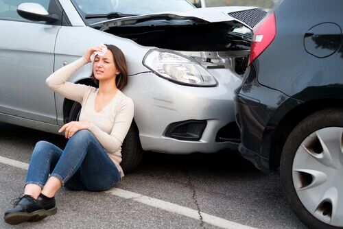 person suffering injury after car accident