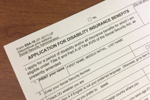 application for disability insurance benefits